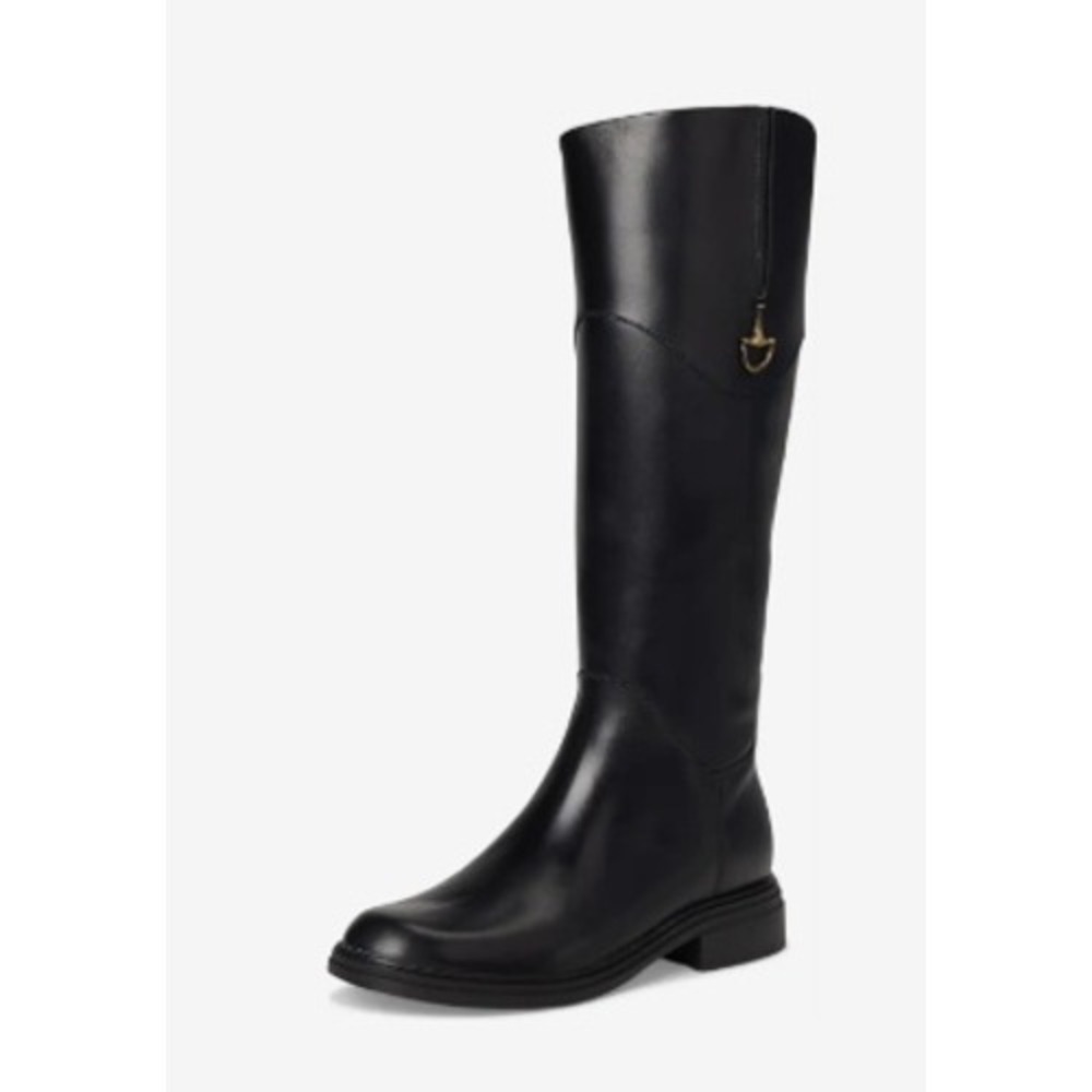 Naturalizer 27 Edit Oslo Black Leather Riding Boots Equestrian Quiet Luxury 8M